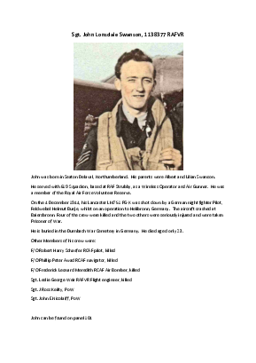 A preview of a PDF biography for Swanson, John Lonsdale
